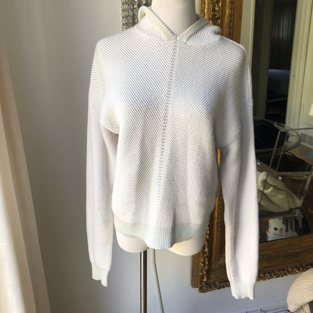 T by Alexander Wang White Knit Hoodie MK